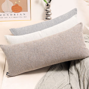 Cotton Linen Long Pillow Sofa Backrest Cushion High Heel Headrest Rectangular Support Pillow Living Room Decorative Pillow