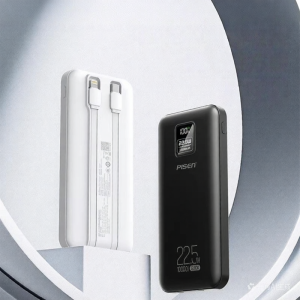 PISEN | Quick Charge Portable Charger with Integrated Cable 20000mAh