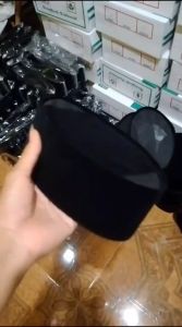 Peci Kopiah Kopyah Songko Songkok Hitam Polos Ac Tinggi 8cm