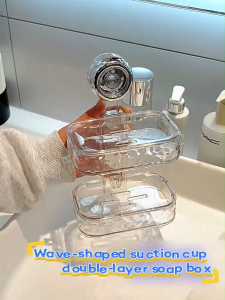 GAA Soap Holder Suction Cup Wall Hanging Bathroom Organizer Soap Box Soap Organizer