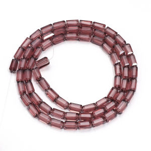 1 Strand Rectangular Crystal Glass Beads Colored Loose Spacer Bead For Jewelry Making DIY Handmade Bracelet Necklace Accessories