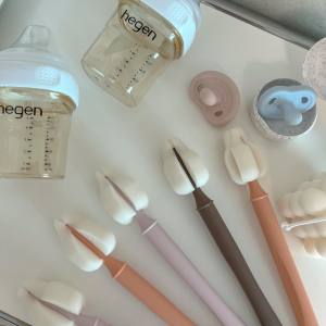 Hibee dài rộng bàn chải bình cho bé dụng cụ làm sạch bởi steekee Hàn Quốc 4601