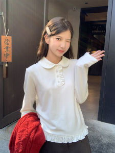 เสื้อชั้นในคอตุ๊กตาสไตล์ฝรั่งเศสย้อนยุค ดีไซน์สไตล์วิทยาลัย ดีไซน์ไม้ อารมณ์สุดหรู สำหรับผู้หญิง ชุดชั้นในฤดูใบไม้ร่วง