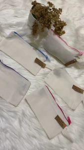 Dompet Pouch Blacu Polos Resleting Eco Print Media / Pouch Make Up