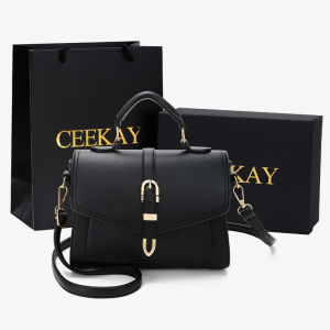 🌸Hàng Order🌸 Túi Xách Nữ CEEKAY Da Trơn Khoá Gập Dính Quai Da Đeo Quai Xách Sang Chảnh Nữ Tính🌸Hàng Quảng Châu