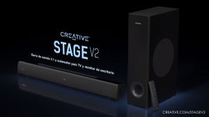Creative Stage Air V2 20w & Stage SE Mini 24w & Stage 2.1 V2 160w & Stage Pro 2.1 160w & GS3 COMPACT RGB 24w & GS5 RGB 60w with Subwoofer Clear Dialog&Surround by Sound Blaster Bluetooth Soundbar