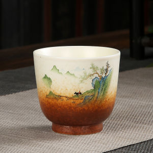 Hand-painted Coarse Clay Teacup Gift Box