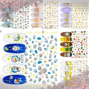 Sticker Dán Móng Tay 3D Chống Nước Hoạ Tiết Mèo Máy Mon / Mèo Totoro / Mèo Kawaii / Gấu Nâu Thỏ Trắng / Gấu Mèo Rascal /Nails sticker Series F073 - F078