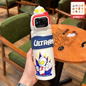 อุปกรณ์ดื่มน้ำแบบมีซิปสำหรับเด็ก ท่อสูบสำหรับนักเรียน กระป๋องเก็บความร้อนแบบ 316 คู่ กระป๋องน้ำสำหรับเด็กอนุบาล