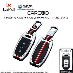 For Audi A3 A4 A5 A6 A7 A8 Q5 Q7 A4L A6L TT TTS RS S6 S7 S8 Zinc Alloy Luminous Remote Flip Smart Car Key Fob Case Cover Shell Protector Keychain 2024 New Edition
