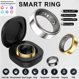 Smart Ring 2025 Men Women Health Heart Rate Blood Oxygen Monitor Smartring IP68 & 5ATM Waterproof Multi-sport Modes Smartring