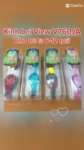 Kính bơi trẻ em từ 6 đến 12 tuổi VIEW V760JA (Tím) SWIPE ANTI-FOG chống sương mù gấp 10 lần - Hàng chính hãng 100% sản xuất tại Nhật Bản