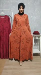 Gamis Jersey Lemonskin 1239: Ukuran & Warna Beragam