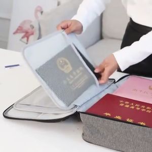 Storage Bag with lock large capacity Documents storage bag with zipper 3 layer storage handbag file organizer for documents waterproof Portable Passports Travel Organizer bag travelling bag storage rack multifunction bag travel luggage suitcase