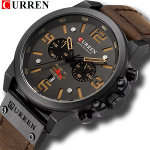 Curren 8314 Men Casual Chronograph Sport Military Calendar Quartz Wrist Watch for Man Business Leather Waterproof Male Clock