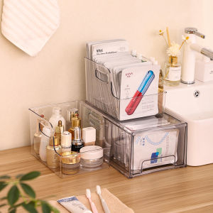 กล่องเก็บอะคริลิคความจุขนาดใหญ่สําหรับ Face Mask ตู้เย็นห้องน้ําเครื่องสําอางค์ผลิตภัณฑ์บํารุงผิว Organizer ชั้นวาง < Ne1>