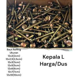 Kode L BAUT ROFFING / sekrup rofing / baut ruping bau baja ringan LUMBA LUMBA MOON LION
