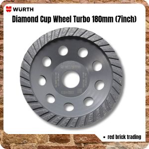 Wurth Diamond Cup Wheel Turbo Redline 180mm (7inch) 100% Original Concrete Surface Grinding Bosch Makita Hilti Dewalt Milwaukee