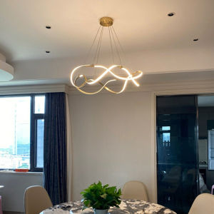 LANTU 80CM LED Chandelier – Remote-Controlled Dimmable Pendant Light for Dining & Living Room | Aluminum Nordic Luxury Ceiling Hanging Light