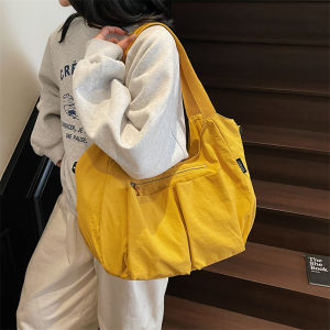 Travel Waterproof Lightweight Womens Crossbody Bag Large Capacity Commuter Shoulder Bag Mommy Handbag Soft Canvas Material