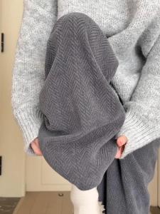 Quần Ống Rộng Màu Xám Đậm Dài Cạp Cao Dành Cho Nữ Dáng Rộng Dài Đến Mắt Cá Chân Quần Dài Thường Ngày Thiết Kế Dành Cho Người Cao 180cm