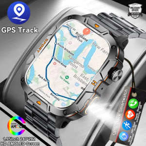 2025For HUAWEI GPS Track Smart Watch Men 400mAh Battery 5ATM Waterproof 100+Sport Mode Bluetooth Call 1.95inch AMOLED Smartwatch