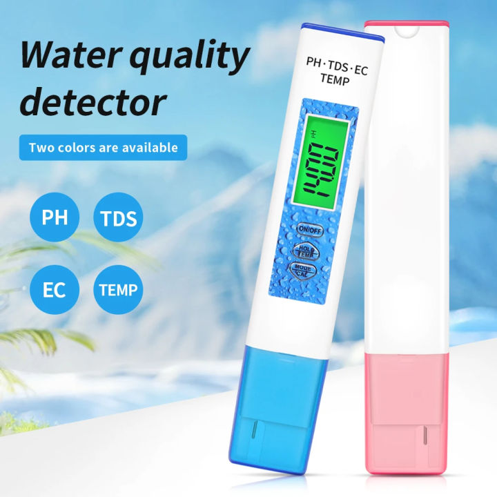 4 in 1 PH Meter PH TDS EC Temperature Meter Digital Water Quality ...