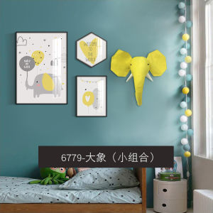 Nordic Style Childrens Bedroom Wall Art Decorative Painting Princess Room Headboard Background Wall Hanging Picture Girl Creative Pink