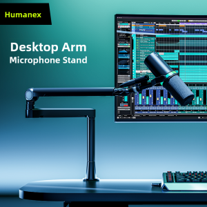 HumaneX | Desktop Boom Swivel Adjustable Microphone Stand For Condenser Mics
