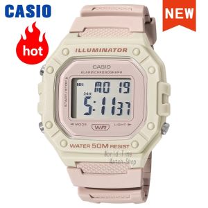 Casio | Đồng Hồ Kỹ Thuật Số Quân Đội Casio W-218HC-4A2 Bộ Dây Đeo Bằng Nhựa Cao Cấp Dành Cho Nam Nữ Thời Trang Có Thể Đeo Được 5Bar Chống Nước