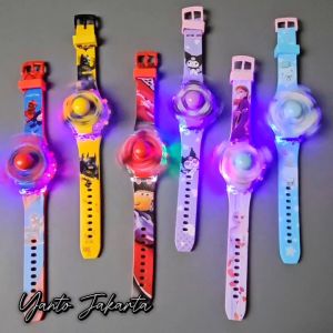 Jam Tangan Anak Perempuan Lampu & Musik Karakter Kuromi Unicorn
