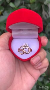 แหวนเงินแท้ 92.5% ชุบ Pink Gold ไซส์นิ้ว 54 หรือ 7 US แหวนนำโชค สินค้าส่งในกล่องเครื่องประดับ พร้อมใบรับประกัน