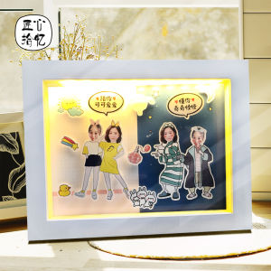 Handmade Birthday Gift for Best Friend Romantic Creative Anniversary Photo Frame 3D Photo Memorial Day Gift Customizable Decorative Item