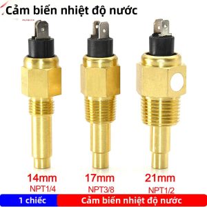 Cảm Biến Nhiệt Độ Nước Đa Năng 3/8NPT 1/2NPT Cho Ô Tô Xe Tải Thuyền - Tương Thích Với Đồng Hồ VDO Kích Thước 14MM 17MM 21MM