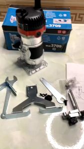 Máy Phay Gỗ ruột đồng 100 % Maktec 6mm T3709 thiết kế nhỏ gọn soi mộng gỗ phay gỗ tạo rãnh