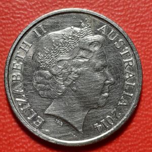 Koleksi Koin kuno  Australia lawas Ten cents Tahun 2014 BEKAS