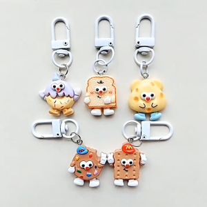 SK-C1416 Gantungan Kunci Mini Resin Keychain Model Cookies Cake Serbaguna / Gantungan Kunci Motor