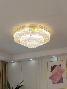 🔥🔥🔥Crystal Ceiling Light Three Layers with Remote Control Includes Tri-colors Suitable for Living Room Bedroom