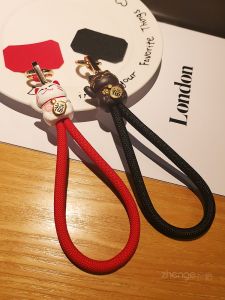 New Year Short Phone Strap Cat Charm Keychain for Women Durable Thickened Lanyard Reliable Anti-Loss Digital Accessories