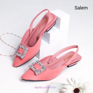 flat shoes sandal wanita terbaru kekinian hak tahu 2cm/sandal pesta wanita remaja/heels pesta kondangan bisa cod/flatshoes sendal wanita