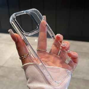 Luxury Clear Case for iPhone 17 Pro Max 16 15 14 13 12 11 Pro Max XS X XR Soft TPU Shockproof Bumper Cover