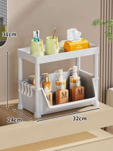 evesigar | Multi Layer Mobile Bathroom Storage Cart Organizer for Toiletries Shampoo Soap Kitchen Snacks Bedroom Items with Wheels Space Saving Compact Design Plastic Rack