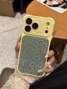 Bling Leopard Print Full Coverage Protective Case for Multiple iPhone Models Shockproof