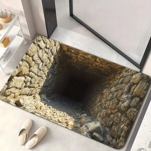 VIKAMA Rock Pool 3D Floor Mat - Durable Anti-Slip Entrance Floor Mat - Bathroom Floor Mat - Home Decoration