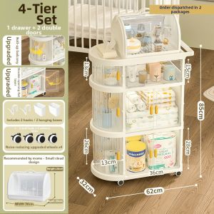 YEYA | Mobile Feeding Station Bottle Storage Organizer Trolley
