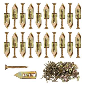 100Sets Self Drilling Anchors Screws / Self-Tapping Expansion Screw / Drywall Anchor Kits / for Photo Frames Wall TV Shelf Straps