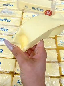 Wet Slow Rebound Butter Stick Squishy Toy Realistic Soft Stress Relief Fidget Sensory Simulation Butter Shape Decompression Anxiety Relief Toy Gift