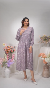 Oriana Homewear Maxi Maternity Dress Jeslin Series | Daster Ibu Menyusui