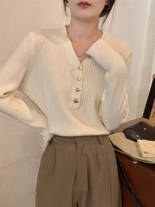 HUOLISI | V Neck French Style Body Shaping Sweater