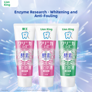 Lion Enzyme Whitening Toothpaste Fluoride Containing Amino Acids ens Breath Removes Stains Brightens Teeth Adult Use